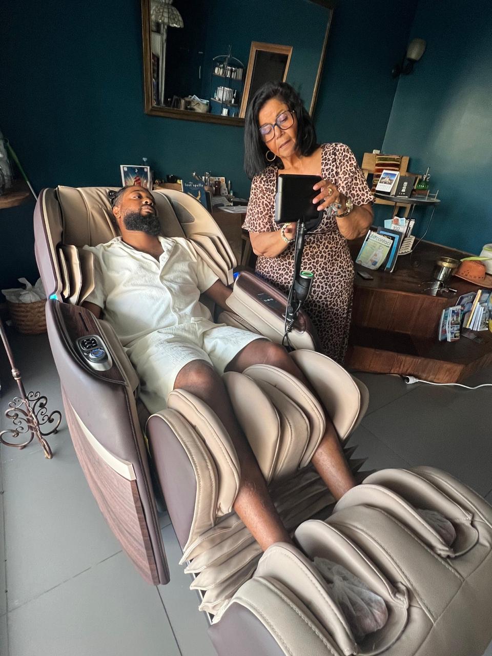 Clients enjoying the oxygen bar